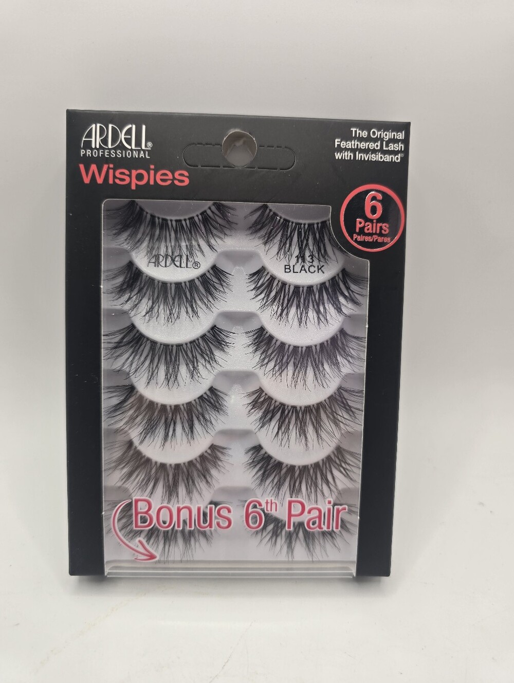 Ardell Professional Wispies Feathered Eyelashes, Black, 6 Pairs- 2 available NEW